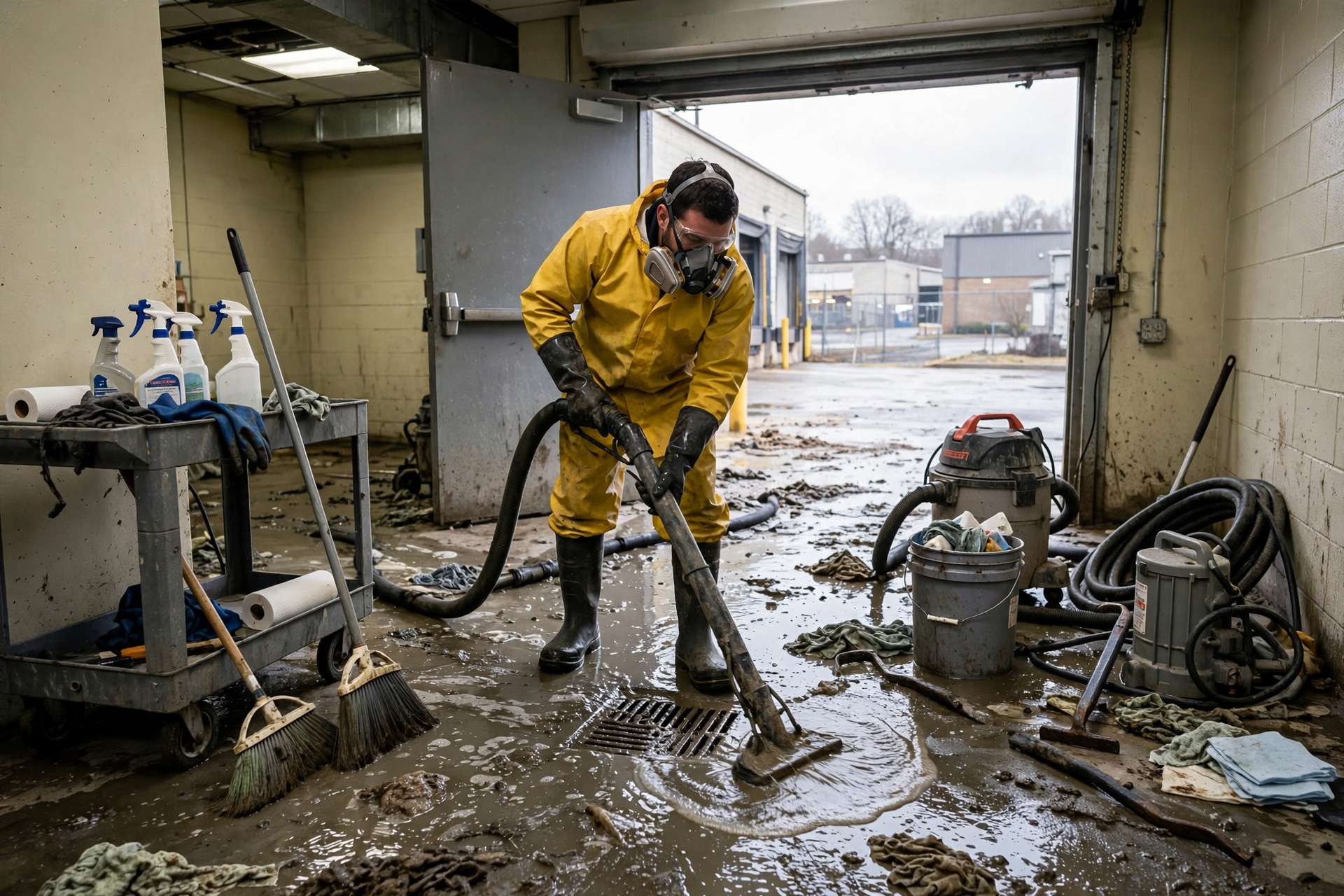 sewage cleanup in Odenton Town Center